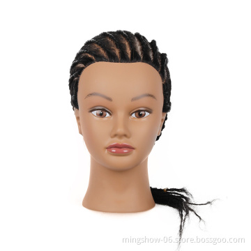 factory supplier training head  hand tied  braiding female training mannequin head for salon and school real hair